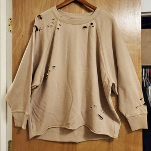 Aerie oversized "destroyed" sweatshirt